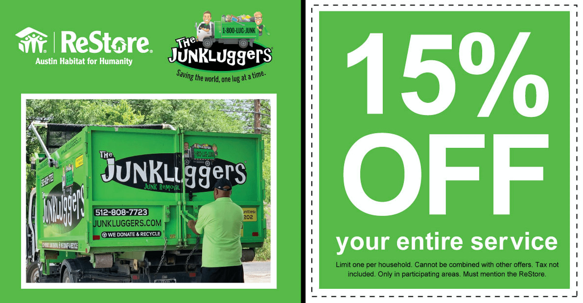 Coupons and Special Deals: Junkluggers of Austin